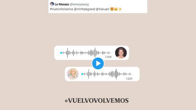 Mirtha Legrand y Juana Viale confirman vuelta a la TV con un audio de WhatsApp