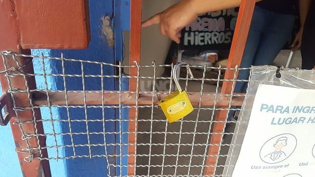 La ferretería asaltada en la madrugada en barrio Pompeya Oeste.&nbsp;