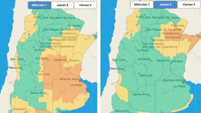 Rige alerta amarilla por tormentas para Nogoyá