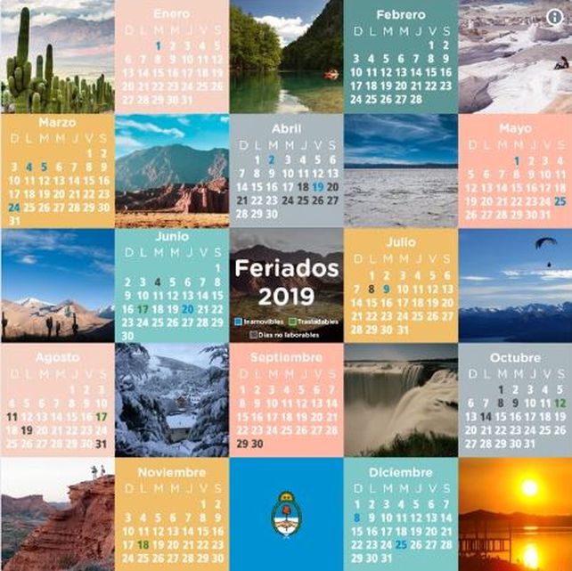 El gobierno oficializó la grilla de los feriados para 2019