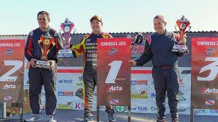 El piloto dos veces campeón de TC se llevó la final de la categoría 150 Master en el kartódromo de Gualeguay.