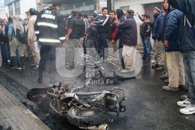 Heridos y destrozos por una fuerte disputa entre facciones de la Uocra