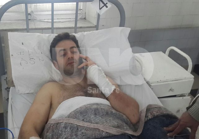 Francisco Lazzarini de 33 años fue baleado por delincuentes.