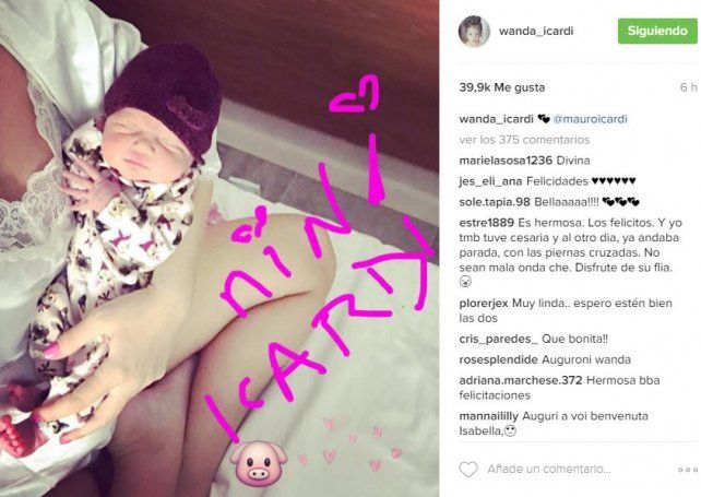 La bebé de Icardi ya tiene apodo