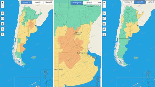SMN: rigen alertas amarilla y naranja por tormentas para Entre Ríos