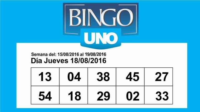 Bingo UNO: Los números de la semana
