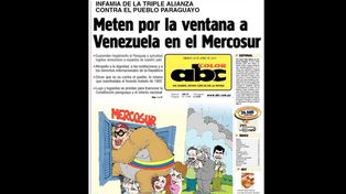 La polémica portada de diario paraguayo sobre la entrada de Venezuela al Mercosur