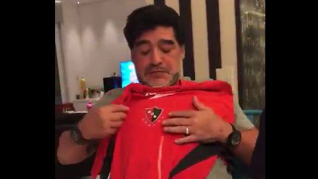Maradona y un aliento muy especial para los fanáticos de Newell´s