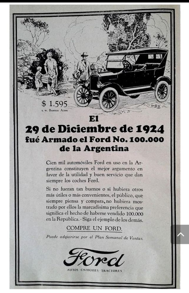 Recrean el viaje de la unidad 100.000 del Ford T de 1924 construido en Argentina