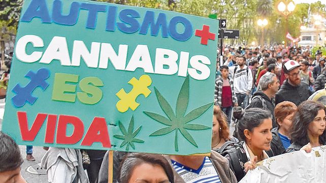 Reclamo. Una de las tantas marchas en las que se exigió en Rosario el uso medicinal del cannabis.