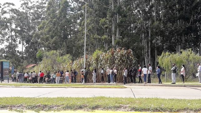 Larga cola en Concordia para pedir un trabajo