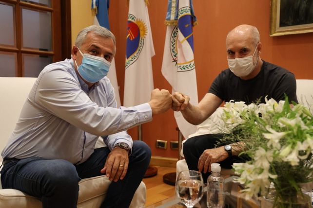 Morales y Rodríguez Larreta se reunieron en la Capital Federal.