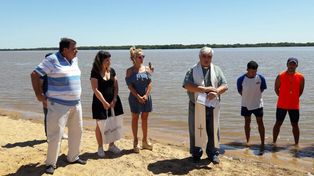 playas de colón. La nueva secretaria de Turismo y Cultura de la provincia, Carolina Gaillard, estuvo en la ceremonia junto a Rebord.