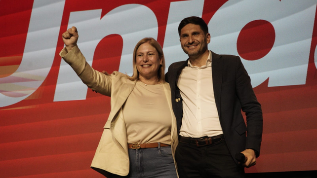Gisela Scaglia y Maximiliano Pullaro tras los resultados de las elecciones