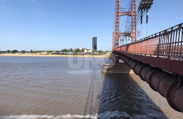 Los pilotes del Puente Colgante