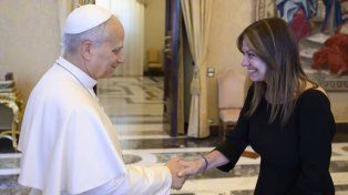 La ministra Sandra Pettovello cerró una gira en Italia con una audiencia con el papa León XIV