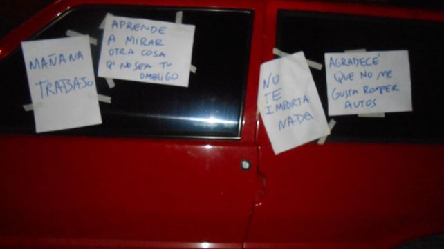 Con humor. Agradecé que no me gusta romper autos