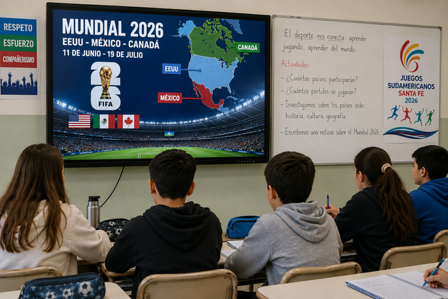 El deporte entra al aula: Santa Fe usará el Mundial y los Juegos Sudamericanos para enseñar matemática, lengua e historia