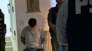 Fabián Pelozo en una de sus detenciones