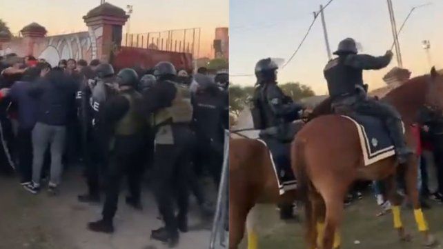 Demoras y tensión con la policía en el ingreso de los hinchas de Colón a la tribuna sur