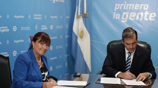 Celia Arena, titular de Gobierno provincial, y Martín Soria, ministro de Justicia de la Nación.
