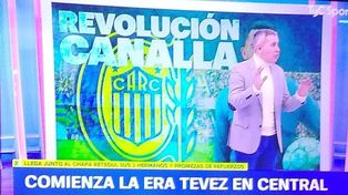 El canal deportivo TyC Sports le dedicó muchas horas a la llegada del Apache Carlos Tevez a Central.