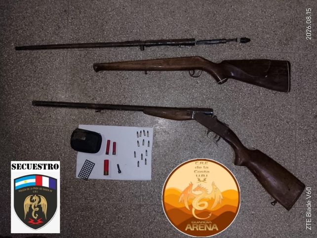 La Policía secuestró 17 armas de fuego en una semana en el departamento La Capital