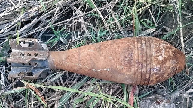 Operativo por el hallazgo de una proyectil de mortero