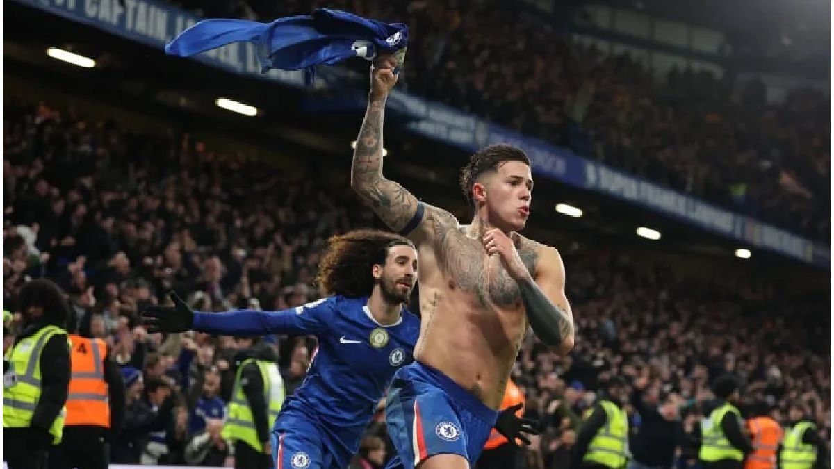 Agónico gol de Enzo Fernández para la remontada de Chelsea sobre West Ham