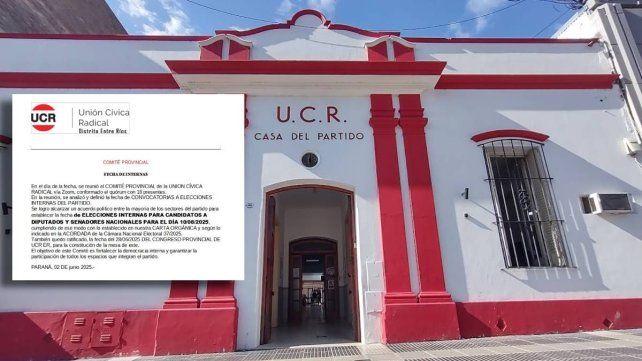 El radicalismo entrerriano definirá su interna el 10 de agosto