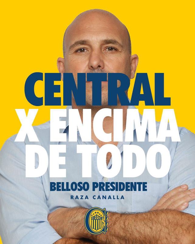 Uno de los tantos afiches de la campaña electoral que terminó con Gonzalo Belloso como presidente de Central.