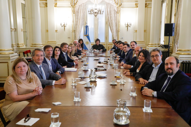 Javier Milei reunió a sus diputados en la Casa Rosada.