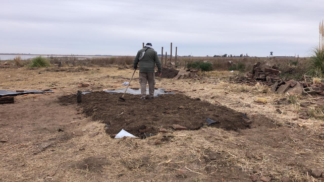 Las excavaciones realizadas en Melincué desde el 22 hasta el 26 de junio fueron tapadas por los colaboradores del proyecto 