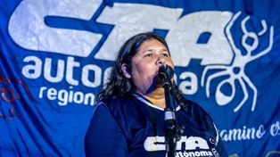 La titular de la CTA Autónoma de Rosario, Lorena Almirón.