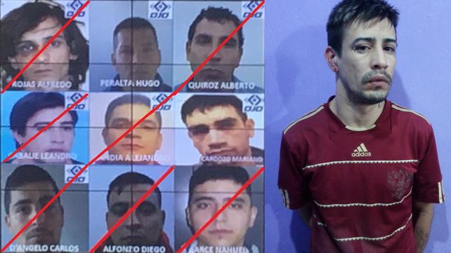Leandro Cabalie (en la foto grande de la derecha) fue recapturado hoy. Aún hay dos prófugos.