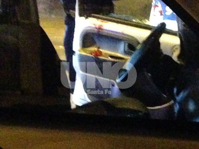 Rastros de sangre. Los disparos se efectuaron a menos de un metro de distancia.&nbsp;