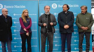 El presidente del BNA, Eduardo Hecker, estuvo presente este miércoles en Agroactiva junto con los directores Martín Ferré, Julia Strada, Raúl Garré y el subgerente de Negocios, Gastón Álvarez.