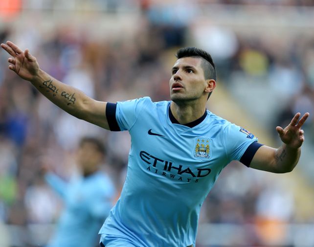 El Kun Agüero marcó un gol en la victoria del Manchester City por la Premier League