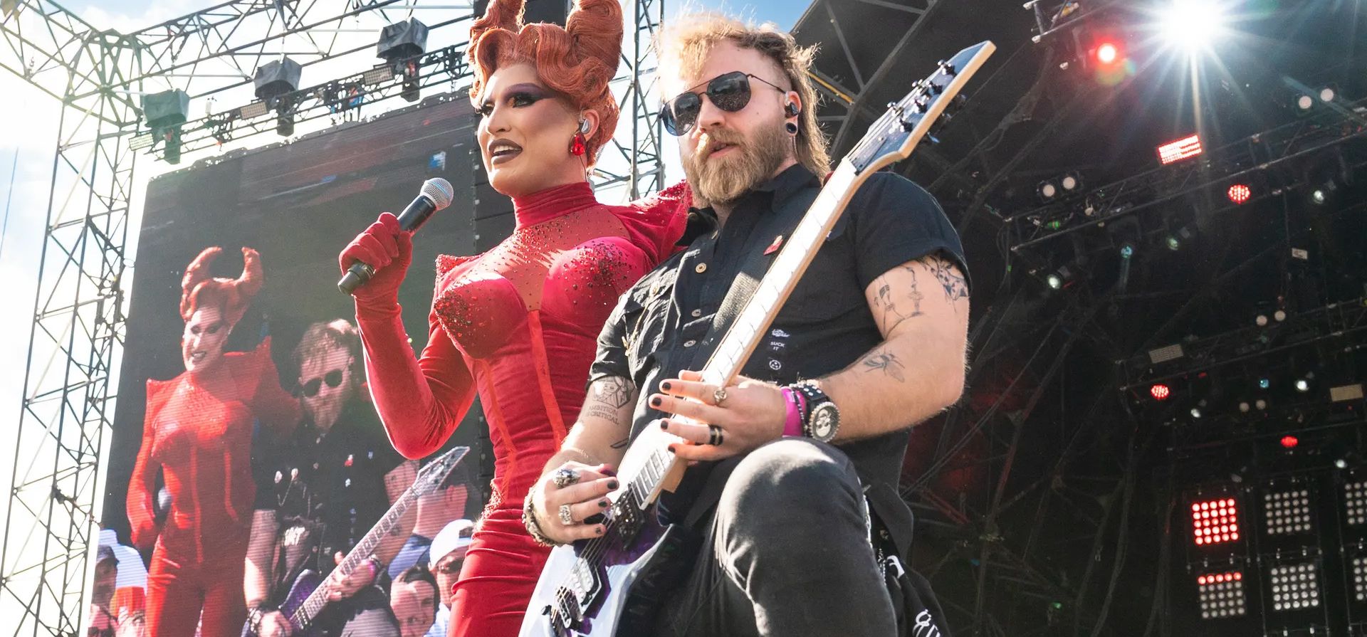 Brighton, Reino Unido. The Vivienne actúa en Fabuloso in the Park, durante el Brighton and Hove Pride. Fotografía: Lorne Thomson/Redferns Brighton, Reino Unido. The Vivienne actúa en Fabuloso in the Park, durante el Brighton and Hove Pride. Fotografía: Lorne Thomson/Redferns