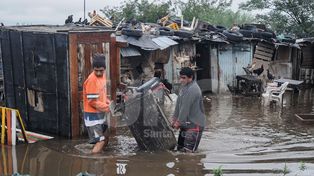La crecida del Salado llegó al barrio Nueva Tablada en el noroeste de la ciudad