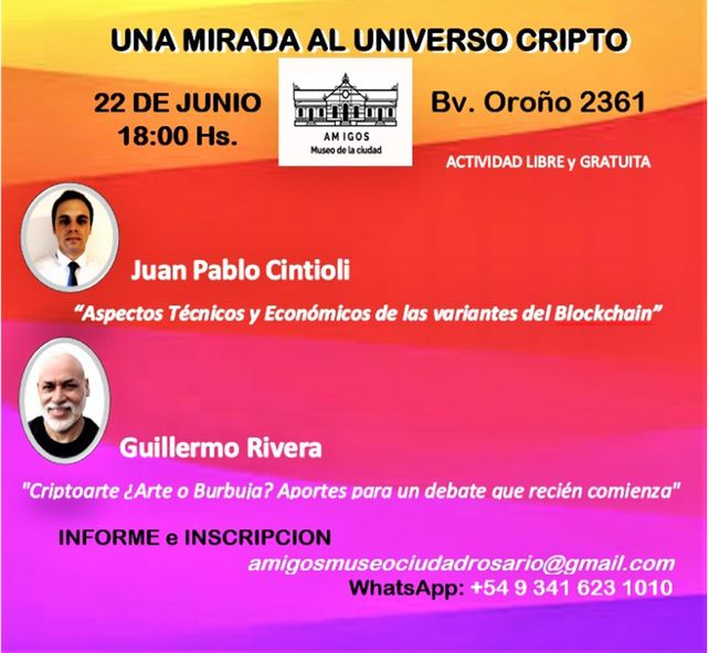 Brindarán una charla sobre el universo cripto en el Museo de la Ciudad