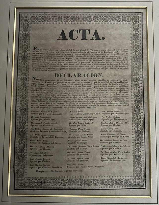 Soberanía: Acta de la Independencia recuperada en allanamientos 