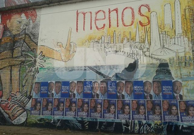 Repudio al daño cometido por el FPV en un mural del Foro contra la Trata