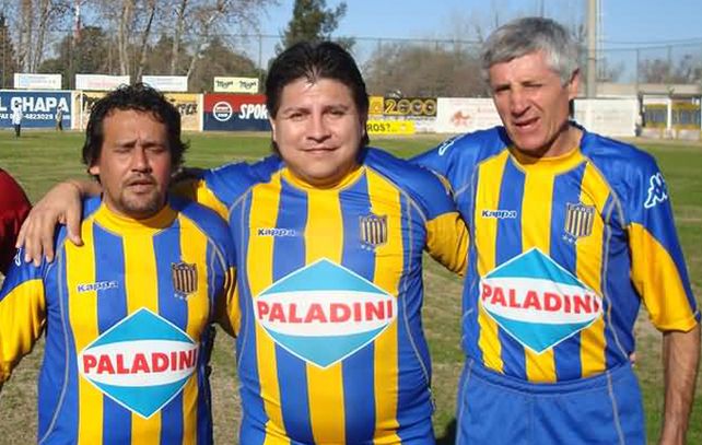 Scalise (izq.) junto al Puma Rodríguez y el Flaco Landucci