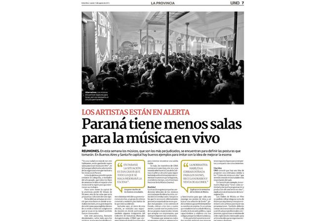 Disparador. Nota de UNO.