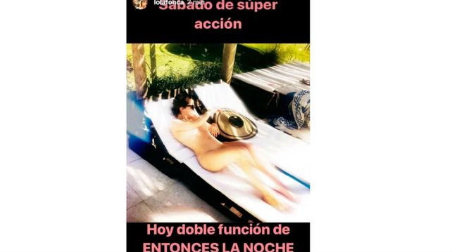 El desnudo de Dolores Fonzi recostada en la reposera