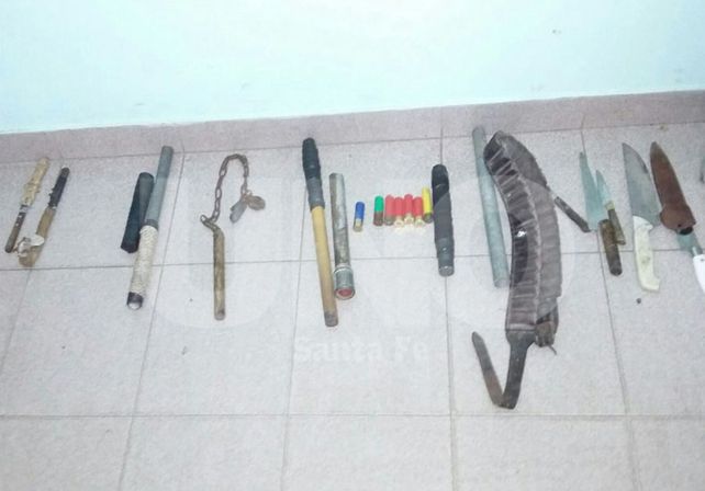 Los elementos secuestrados durante los allanamientos y detenciones en Santa Rosa de Calchines.