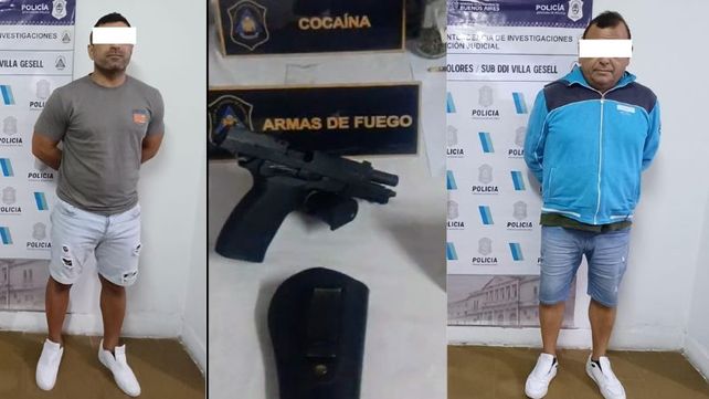 Los dos policías capturados con cheques que no pudieron justificar.