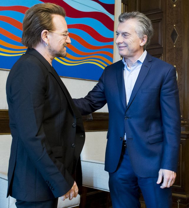 Encuentro en Casa Rosada. El presidente Macri recibió a Bono