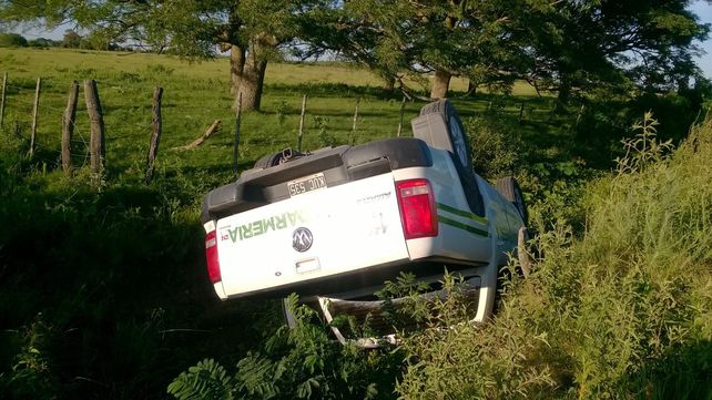 La camioneta que utilizaron los delincuentes esta madrugada